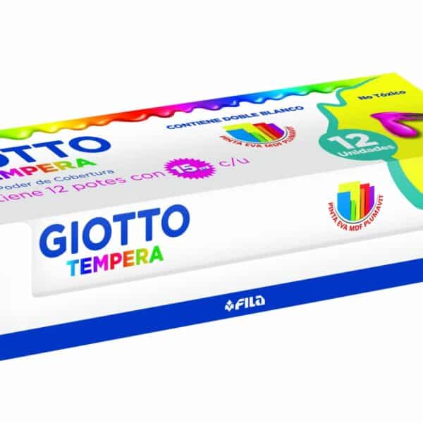 Tempera Giotto x 12 colores 15 ml