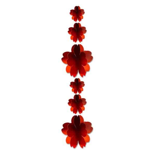 Guirnalda flor roja 2 mts I. 413.2