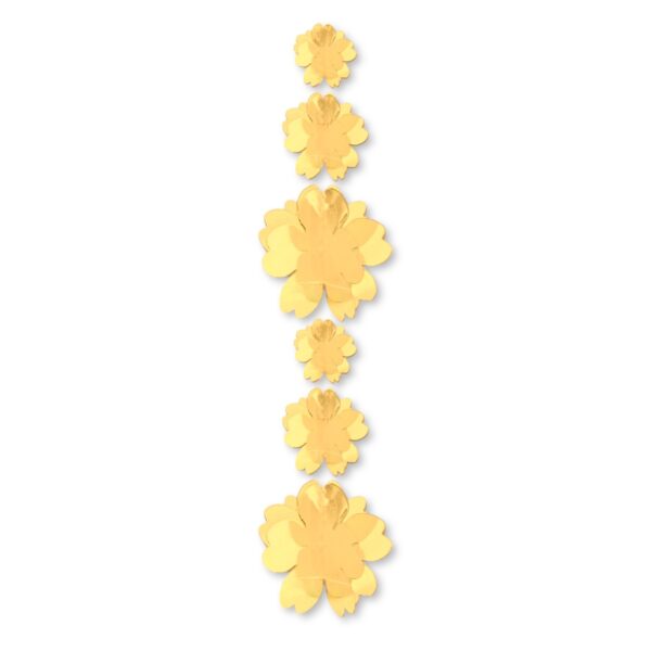 Guirnalda flores x 6 dorada 2 mts I. 413.2