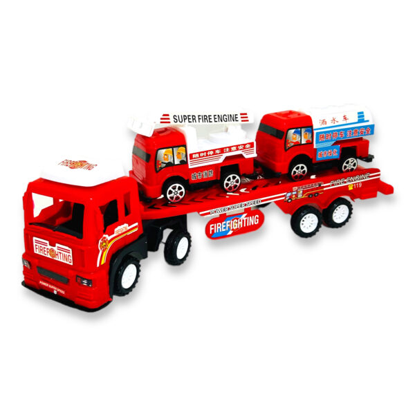 Camión de bomberos con trailer camiones